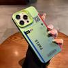 Boarding Pass Plane Ticket Phone Case For iPhone 17,16,15,14,13,12,11,Pro Max,Plus Candy Silver Cover
