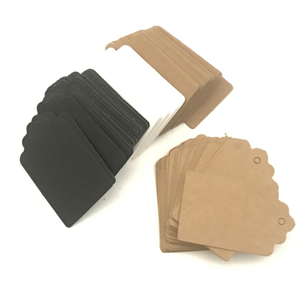 100 stk Kraftpapir Bryllup Hengeetikett Gaveetiketter Blonder Kamskjellhode Etikett