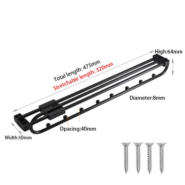 Upgrade Top Loading Adjustable Clothes Rails Wardrobe Pull Out Retractable Cabinet Clothes Hanger Closet Rod Organizer Rack
