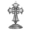 Jesus Statue Ornament Alloy Jesus Christ Cross Statue Figurine Christian Ornaments for Household