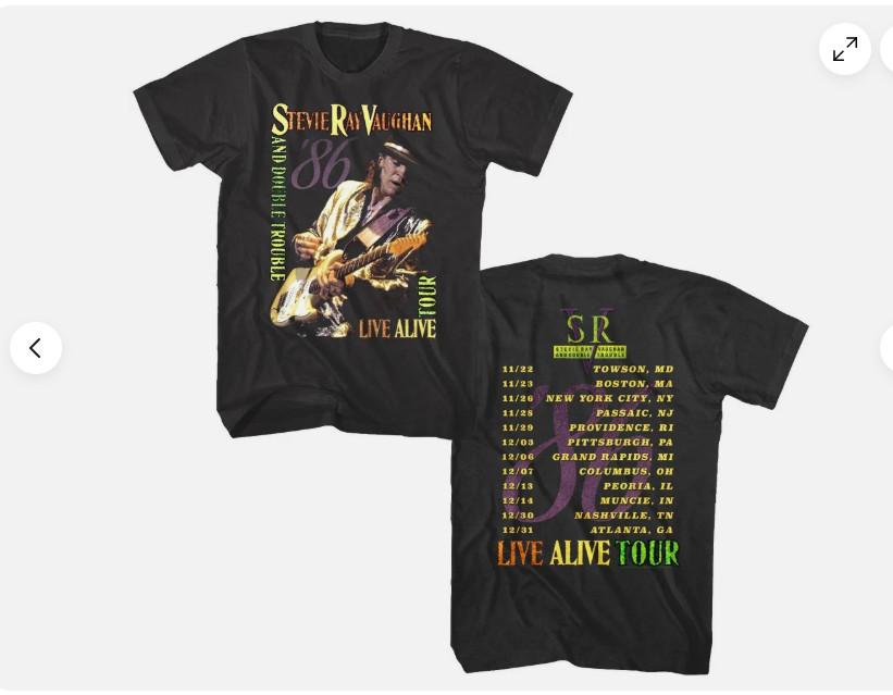 Retro Blues Rock Live Alive Tour 1986 Inspired Men s T Shirt Unisex T-Shirt XXL