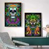 Psychedelic Skull Mushroom Lion Poster Print Canvas Painting Abstract Wall Art Picture For Living Room Home Decor Cuadros