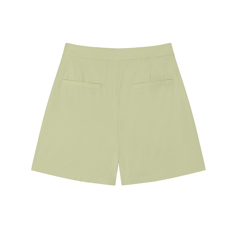 Fila White Versatile Loose Breathable Urban Functional Woven Three-Quarter Casual Shorts Women Shorts Light-Yellow F11W523803F-MT