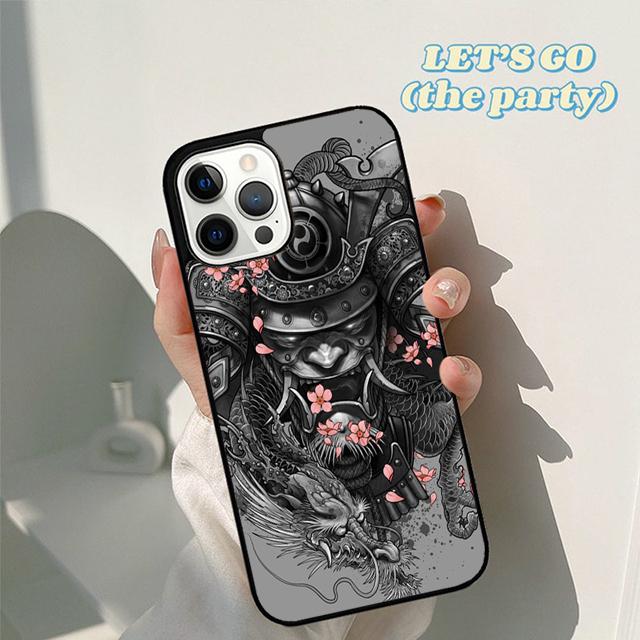 Japanese Oni Hannya Demon Mask cool Phone Case Cover for iPhone 17 Air 16 16e 15 12 11 13 14 Pro Max Apple Plus Coque