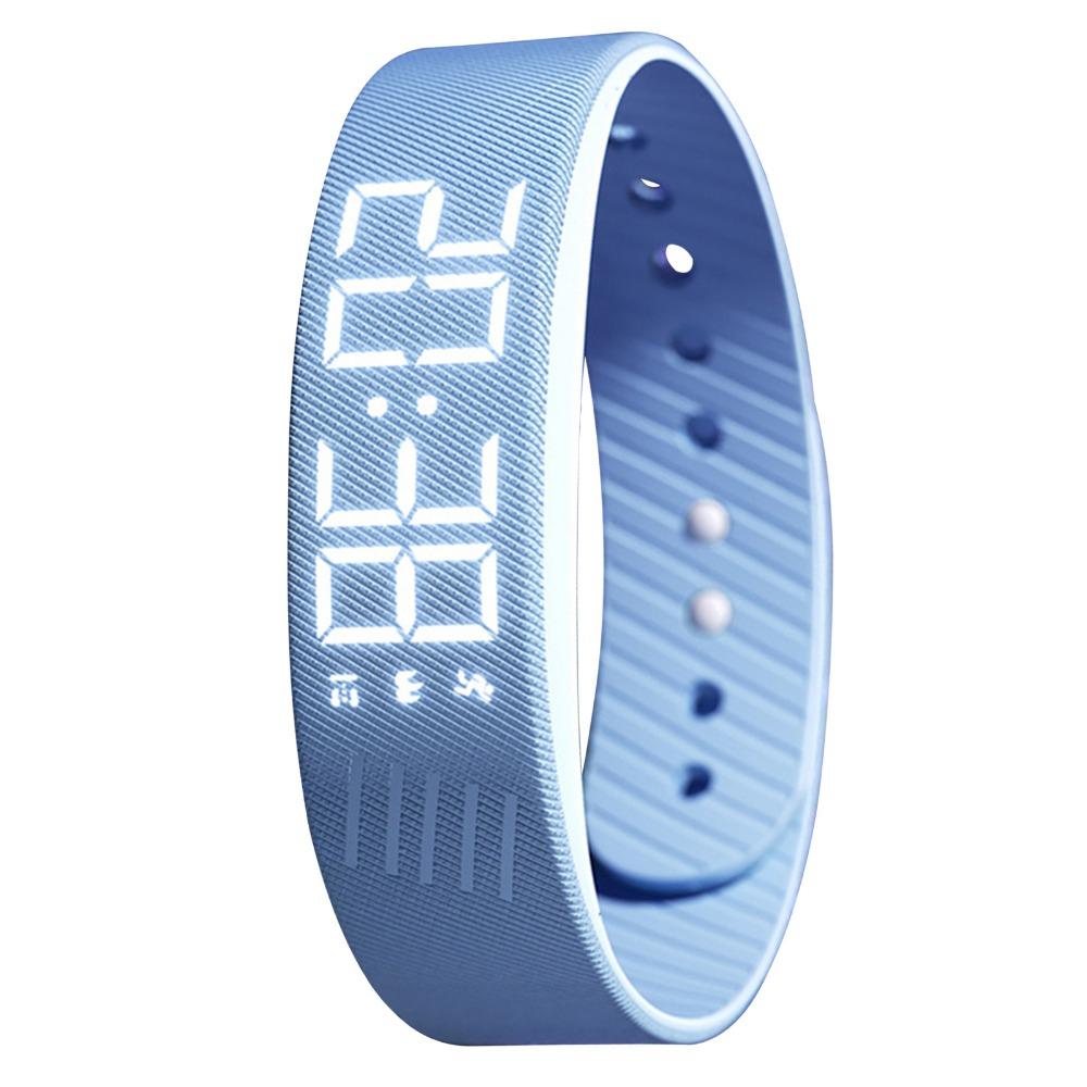 Adjustable Band Vibrating Alarm Wristband LED Digital Display Silent Wrist Shock Bands Travel Use