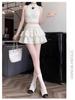 Elastic Waist Ballet Lace Puffy Skirt - 2025 Summer Short Half-Body Skirt for Girls, Anti-Exposure Design