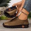 Fashion Women Sneakers Spring Autumn Retro Plus Size Single Shoes for Women Summer Loafers Soft-soled Roman Breathable Sneakers Women