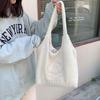 Autumn Winter Cute Girl Plush Vest Bag Sweet Student Embroidery One Shoulder Tote Bag