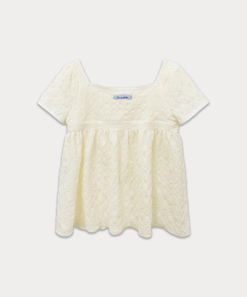 Sseomweeobeoteo Sorbet Lace Blouse - Cream
