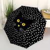 1pc Cat Polka_Dot Automatic Open/close Folding Compact Umbrella, 8-Rib Sturdy Canopy, Lightweight Portable, Everyday Use, Gift, Outdoor Umbrella, Trav