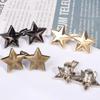1/8set Adjustable Waist Buckle Star Shape Jean Pant Button Detachable Alloy Waist Tightener Clothing Accessories DIY Sewing Tool
