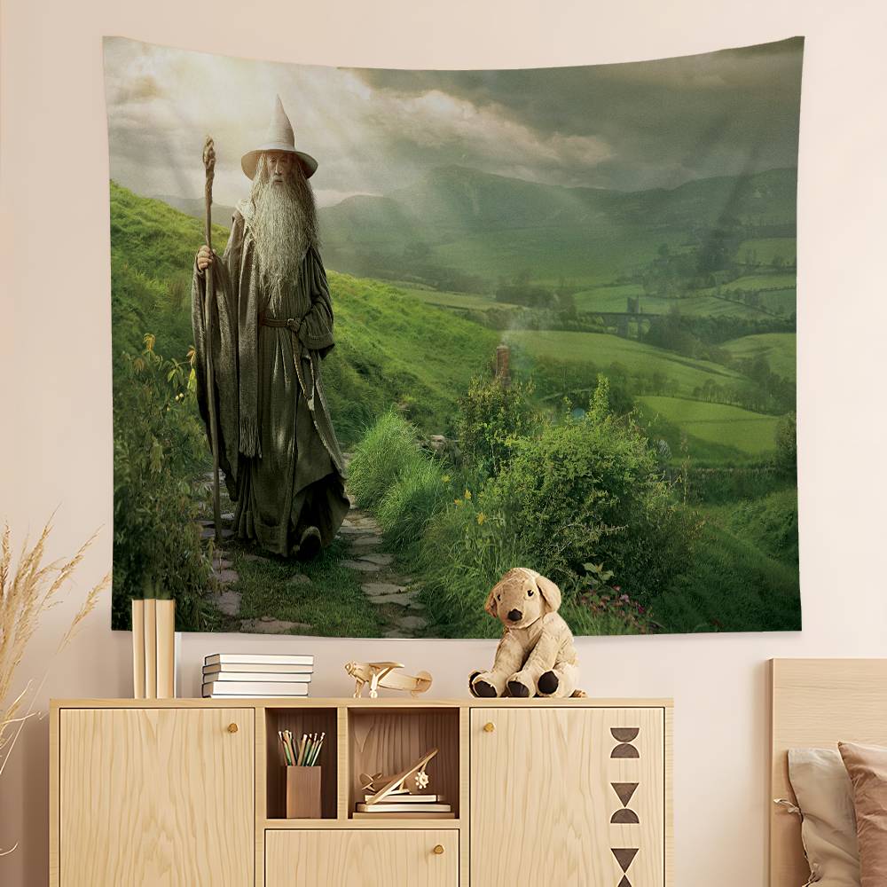 Adventure Film LLords Rings Tapestry Art Printing Japanese Wall Tapestry Anime Wall Hanging Home Decor