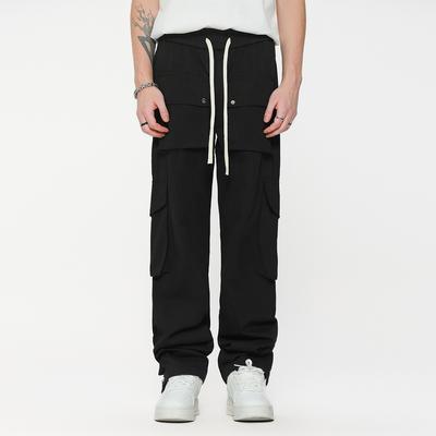 Europäische Und Amerikanische Modemarke Arbeitshosen Für Herren, Vibe High Street Slim Fit Arbeitshosen, Beinverschluss Kordelzug Arbeitshosen
