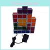 Lâmpada de Mesa LED Tetris 3D com Recursos de Mudança de Cor para Iluminação de Quarto Infantil