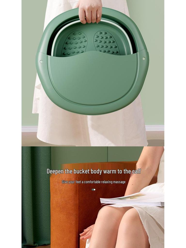 Compact Foldable Foot Bath with Massage & Calf Fumigation Basin