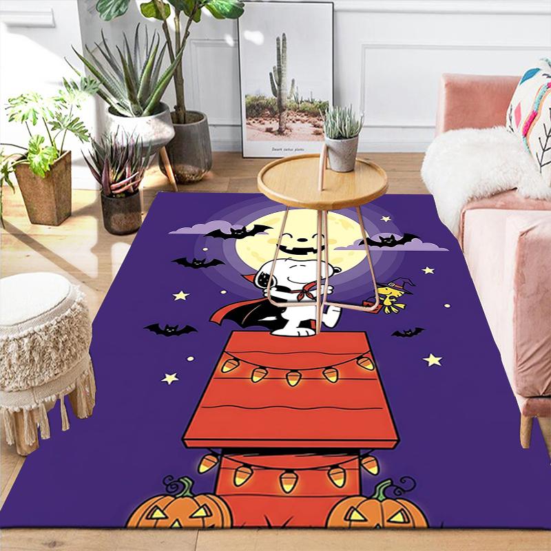 1Pc Pumpkin Parade Moonlight Rug Office Carpet Indoor Outdoor Doormat Nonslip Soft And Comfortable Living Room Christmas Halloween Gift D918101