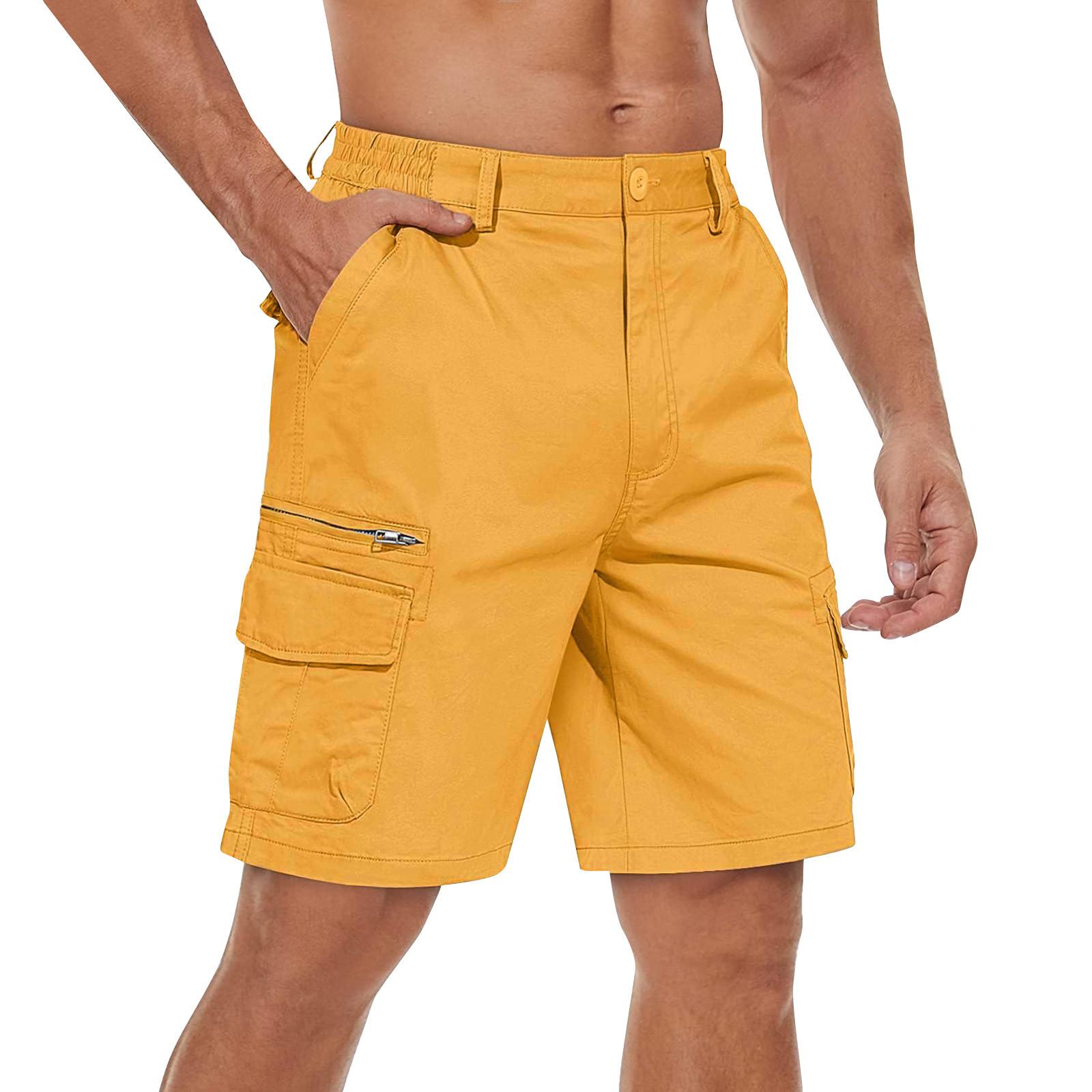 

Мужские повседневные цветные карманные пляжные рабочие брюки-карго на открытом воздухе, шорты, брюки XXL