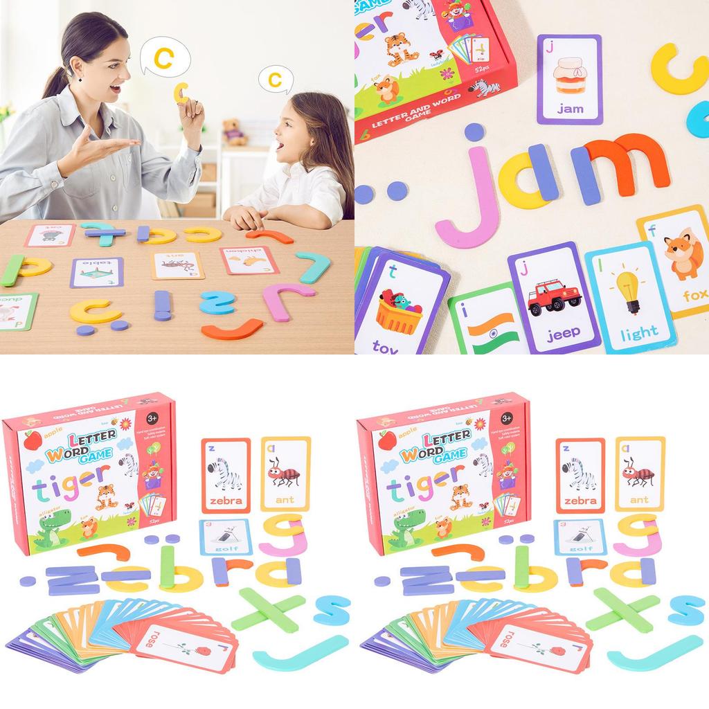 Alphabet Card English Word Matching Game Toy For Preschool Kids Learning Games