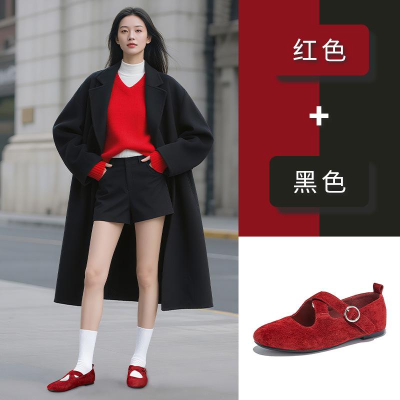 First layer sheepskin insole Mary Jane shoes 2025 autumn new cross fashion leather single shoes women's not tired feet women's shoes