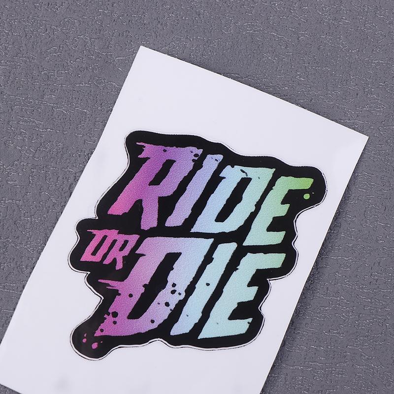 2Pcs Ride Or Die Bike Frame Stickers Bicycle Top Tube Waterproof Vinyl Decals For Mtb Bicycle Decorative Motorcycle Accessories
