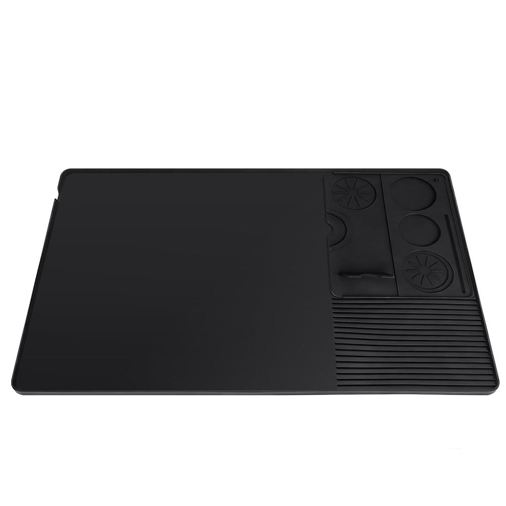 LMETJMA Silicone Coffee Mat With Detachable Tamping Mat Anti-Slip Heat-Resistant Coffee Bar Mat For Ninja Luxe Espresso Machine