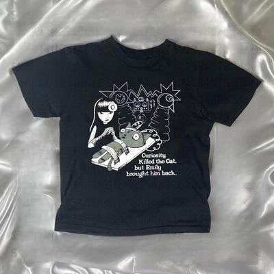 Economy 2000s Graphic Print for Girls Streetwear Y Aesthetic Gothic Harajuku  Slim Vintage Em Y2K Pure Cotton Clothes