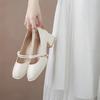 Shallow thick heel single shoes women's new cheongsam shoes gentle Mary Jane high heels