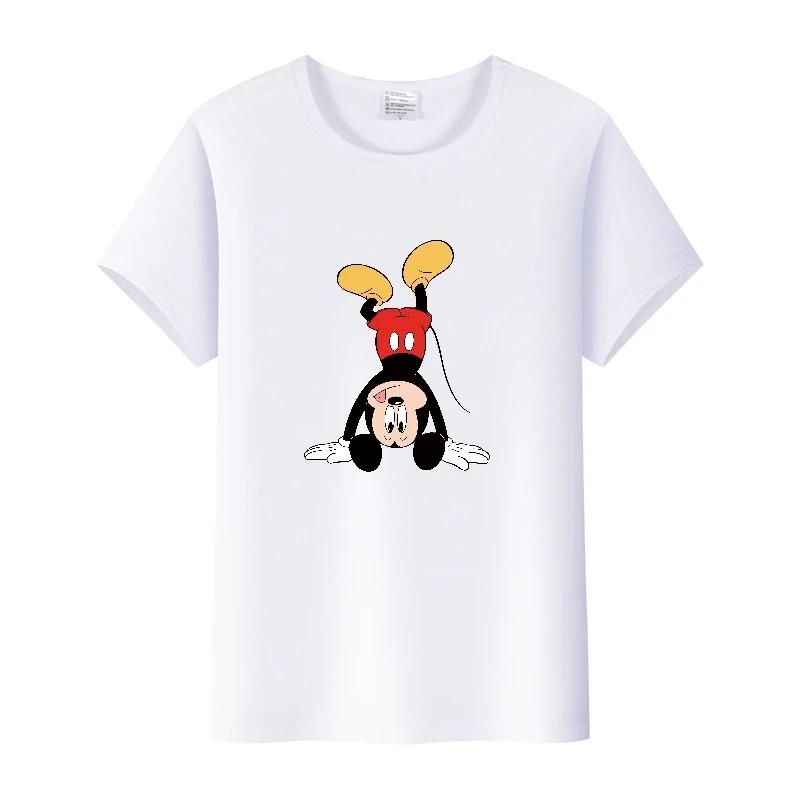 Funny Cartoon Tshirt Top Summer Blouses Short Sleeve T-shirt White Tee Mickey Mouse Graphic Clothes Gift Unisex