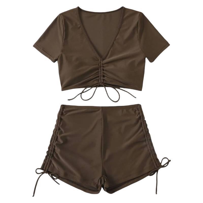 European & American Tie-up Bow Bikini Swimwear Set - Women's Sexy Beach Swimsuit