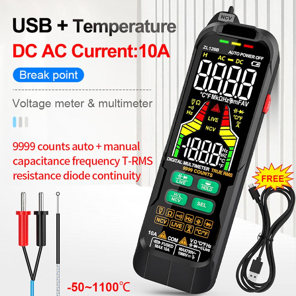 Digital Multimeter Professional Tester Meter Alternating Current Direct Current Voltage Multimetro True RMS Capacitance