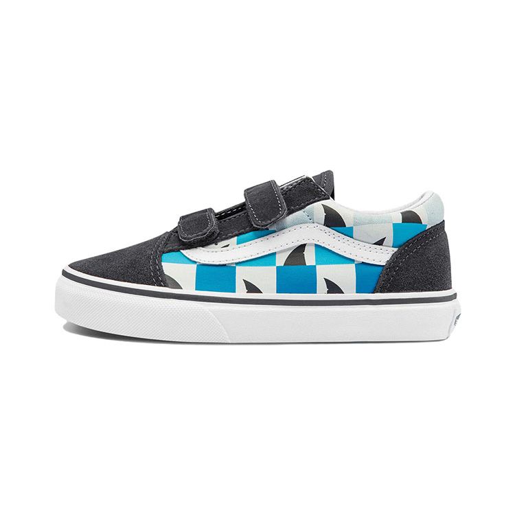 Vans Old Skool Checkerboard Casual Low Top Kids Skate Shoes Kids sneaker Black Blue White VN0A4BUVAC3