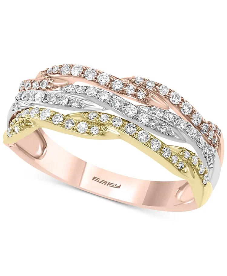 Milangirl Nuovo Anello Geometrico a Spirale con Zirconi Moda Donna Lusso Design Intagliato Anello per Matrimonio Festa