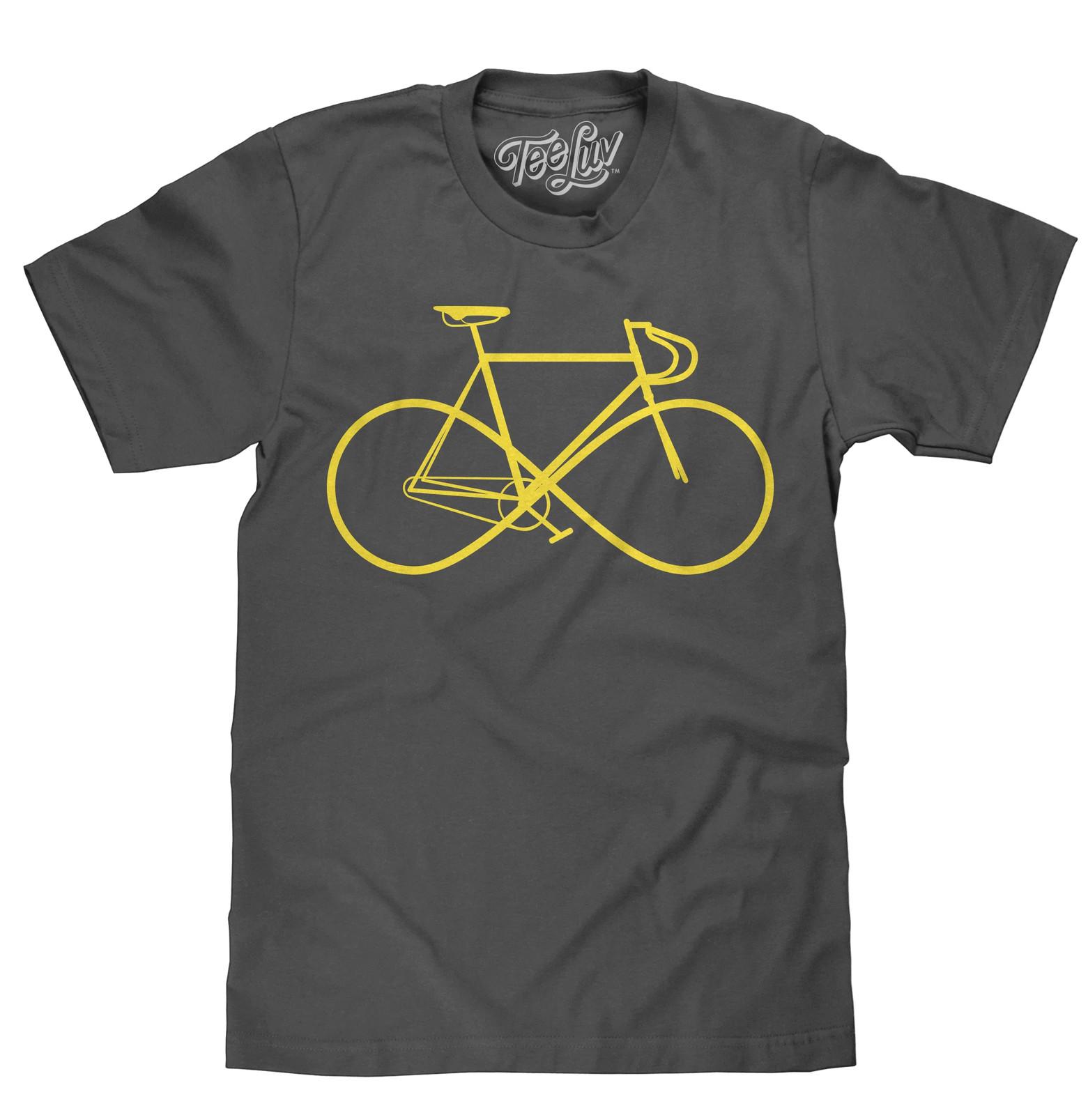 Infinity Sign Bicycle Mens T Shirt Gray S