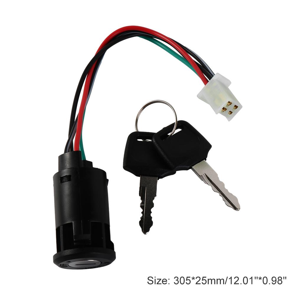 ON/OFF Wires ATV Ignition Key Switch Male Plugs Motorcycle Ignition Switch   Scooter Quad