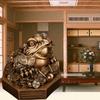 Chinese Style Feng Shui Golden Toad with Movable Coin In Mouth Wealth Fortune Ornament Richness Figurine Home Office Desk Decor