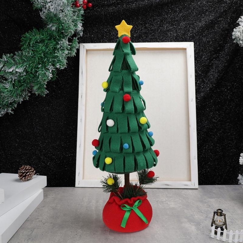 Artificial Christmas Tree Ornaments With Base Tabletop Christmas Tree for Holiday Party Home Farmhouse Decoration