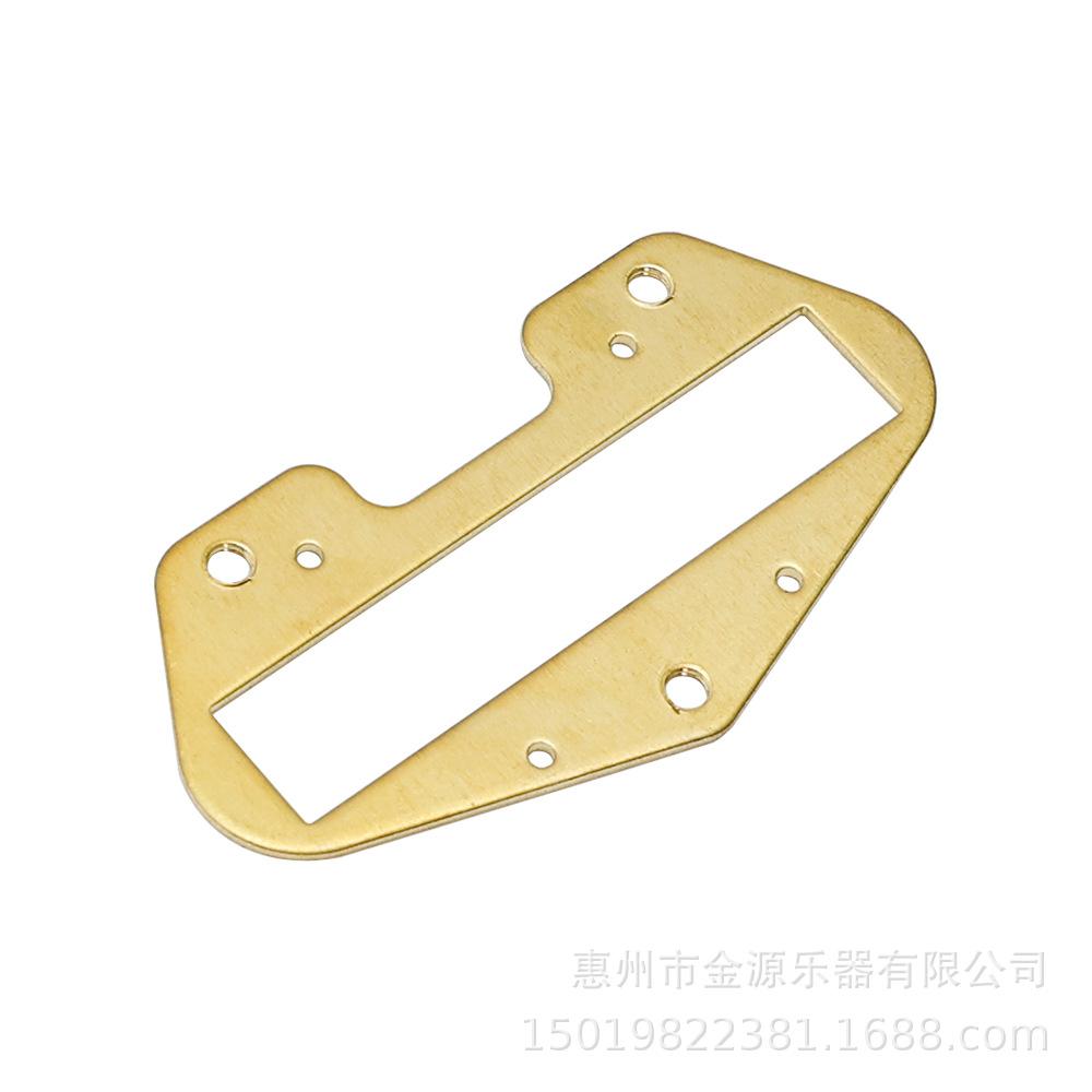 Copper Plate Electric Guitar Pickup Base with Magnet Holes, 72x38mm, 61x12.3mm