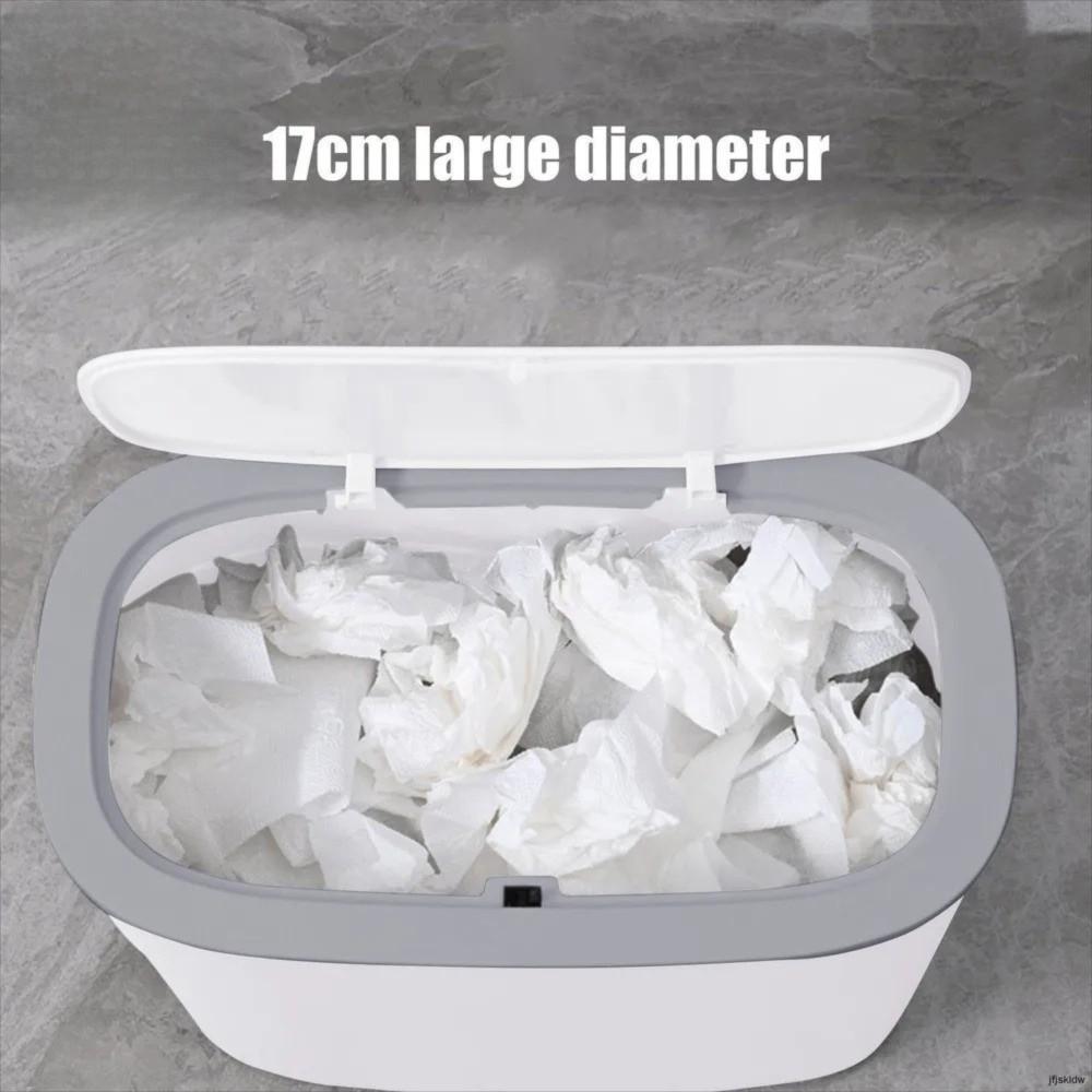 Odor-Free Waterproof Garbage Bin Slim Narrow Gap Living Room Dustbin  Space Saving