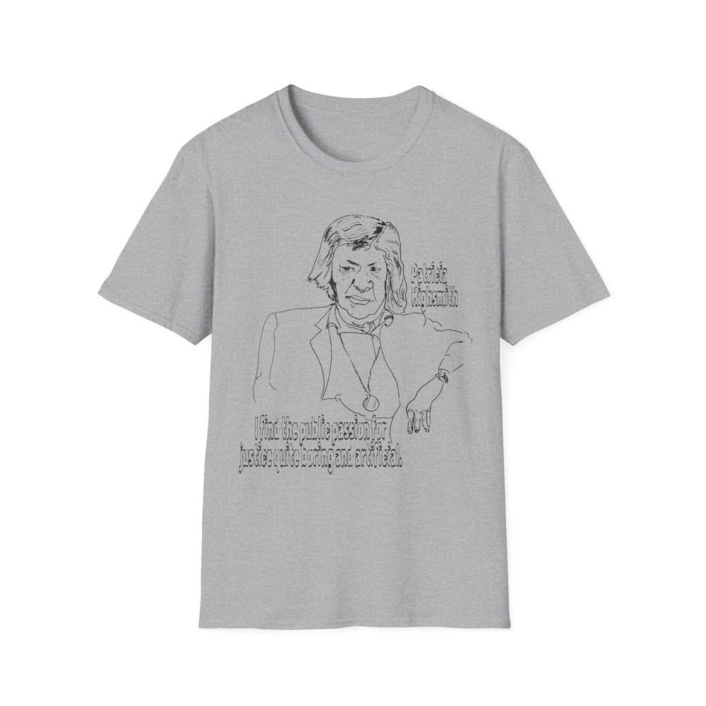 

original drawing of patricia highsmith tshirt 2XL