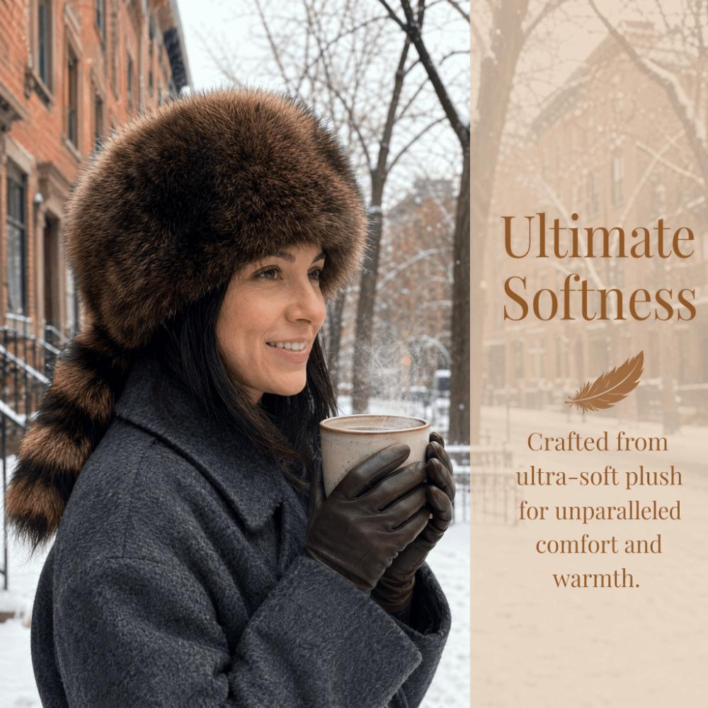 Verdikte Wasbeerstaart Hoed Comfortabele Oorbescherming Hoed Nieuwe Winterhoed Winter Herfst