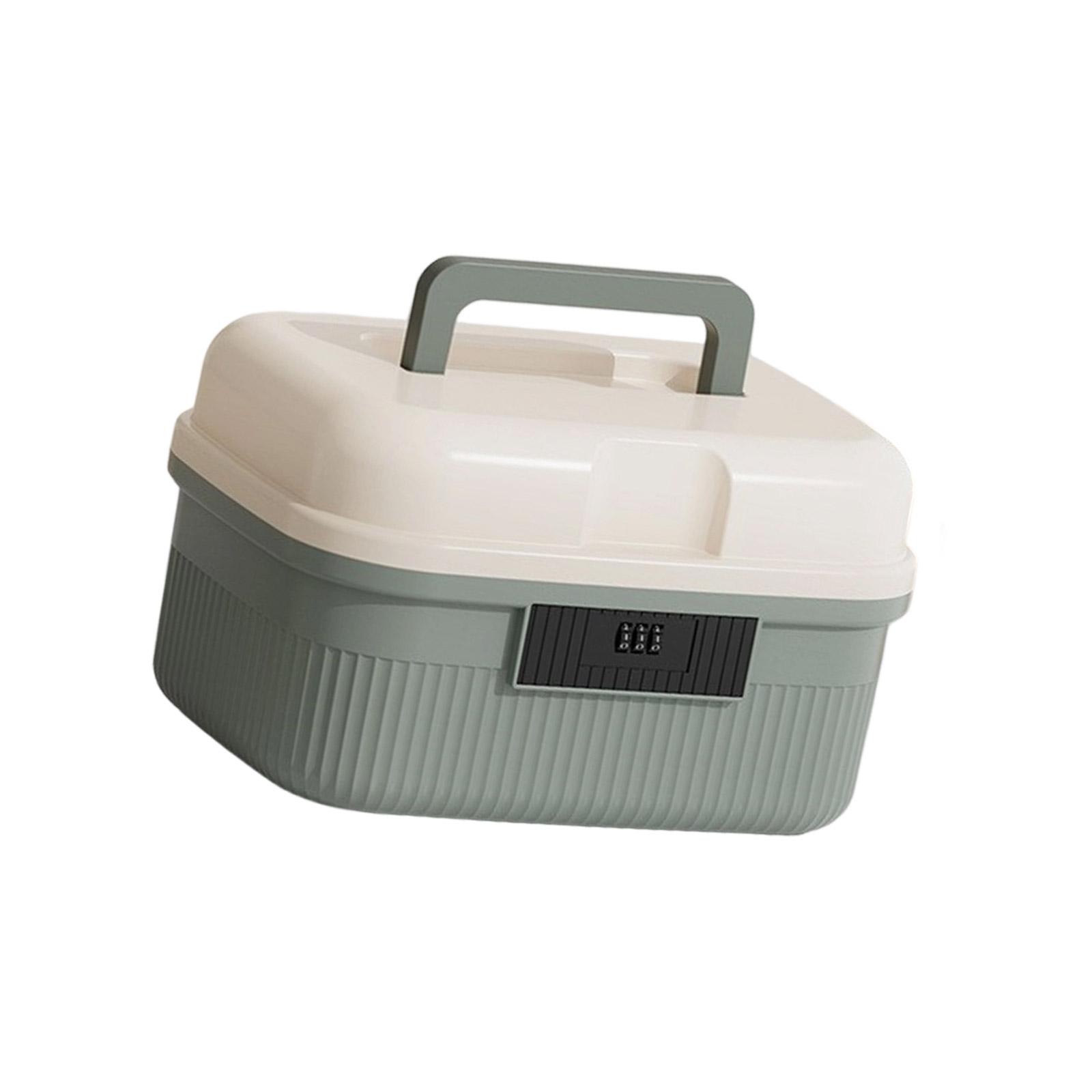 Lockable Organizers Box for Documents Jewelry Storage Travel Friendly Designs Waterproof ABS Materials Structure S светло-голубой