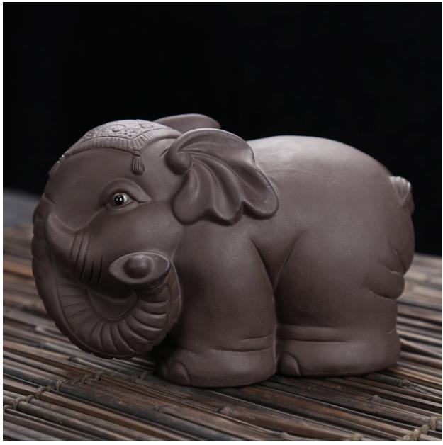 Tea Pet Living Room Elephant Boutique Display Office Table Raise Lucky Purple Sand Tea Exquisite Workmanship Table Decoration
