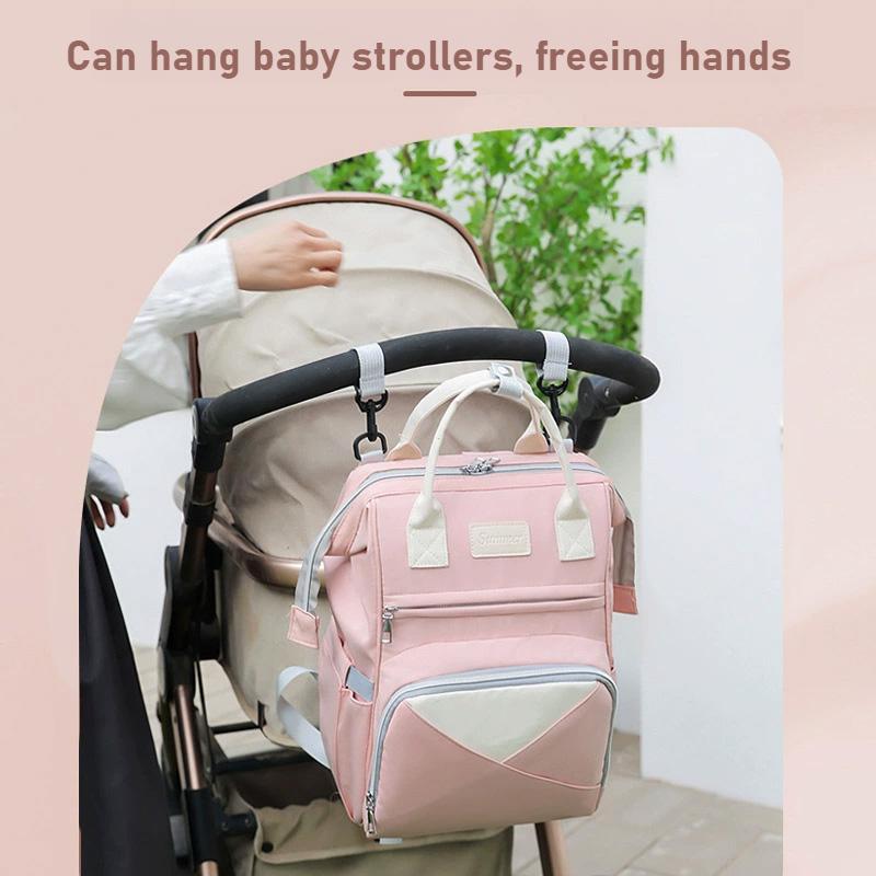 Mommy Diaper Bags Baby Stroller Hanging Bag Mother Large Capacity Nappy Backpacks With Changing Mat Convenient Baby Nursing Bags