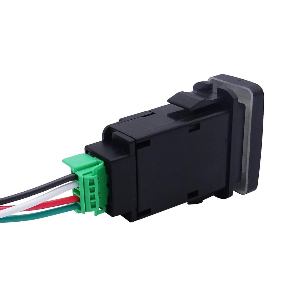 Wsays LED Light Push Switch On/Off with Connector Wire Kit Blue Backlit Compatible with Toyota Tacoma Tundra 4Runner