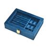 Rectangle Luxury Velvet Jewelry Box Clear Acrylic Top Multi Compartment Ring Earrings Necklace Jewelry Organizer Box Custom Logo