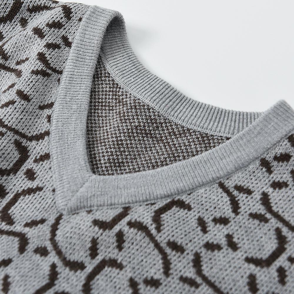 Men's Casual Argyle Sweater Vest V-Neck Sleeveless Pullover Vest