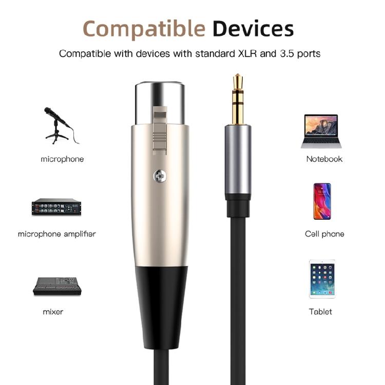 3.5 XLR Audio Cable 3.5mm Male XLR Female Audio Line 3P XLR 3pin AUX Line