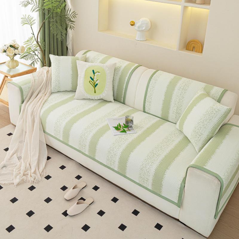 Summer Cool Doudou Sofa Cushion  New Summer Cool Ice Silk Seat Cushion Non-Slip Sofa Mat Cover Cloth Towel