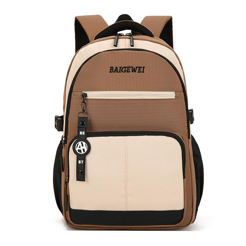 Trendy Nový Oxford Látkový Ležérní Batoh - Vícevrstvý, Velkokapacitní Školní a Cestovní Taška pro Studenty