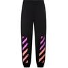 OFF WHITE Dinosaur Series Knitted Sweatpants Men's Black Moderate Cuffed Pants OMCH029R21FLE0011032-1